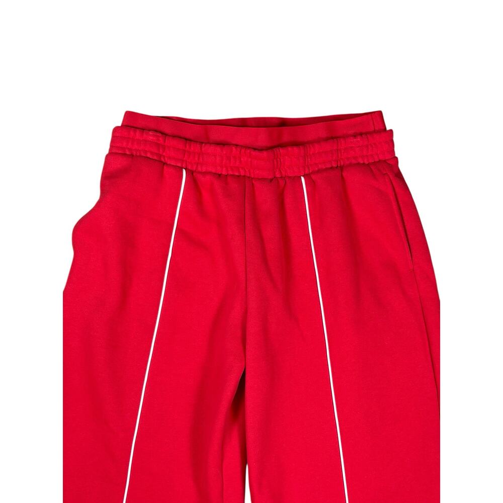 NWT Halara Double Waistband Tummy Control Fleece Pants Women's XL Red Wide Leg - Picture 4 of 10